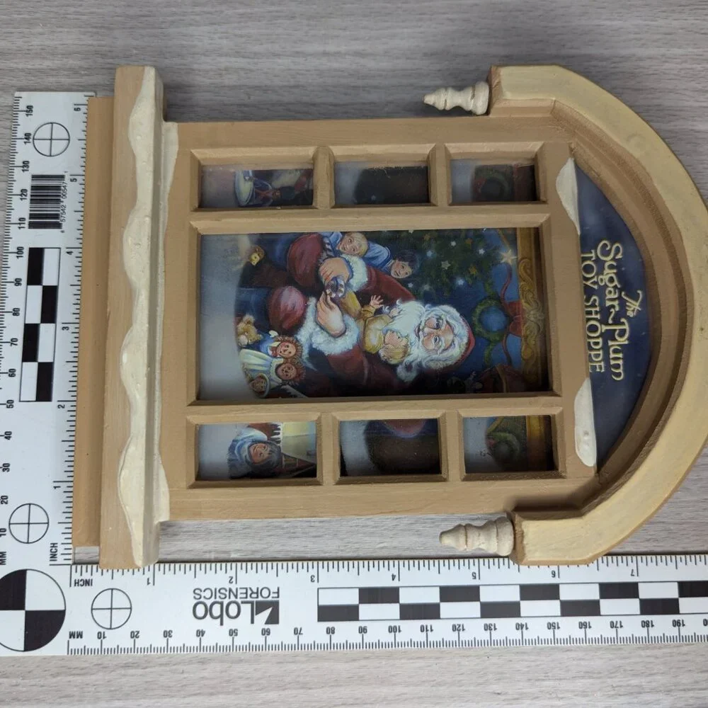 The Sugar Plum Toy Shoppe Christmas Window Wall Hanging Christmas Decoration